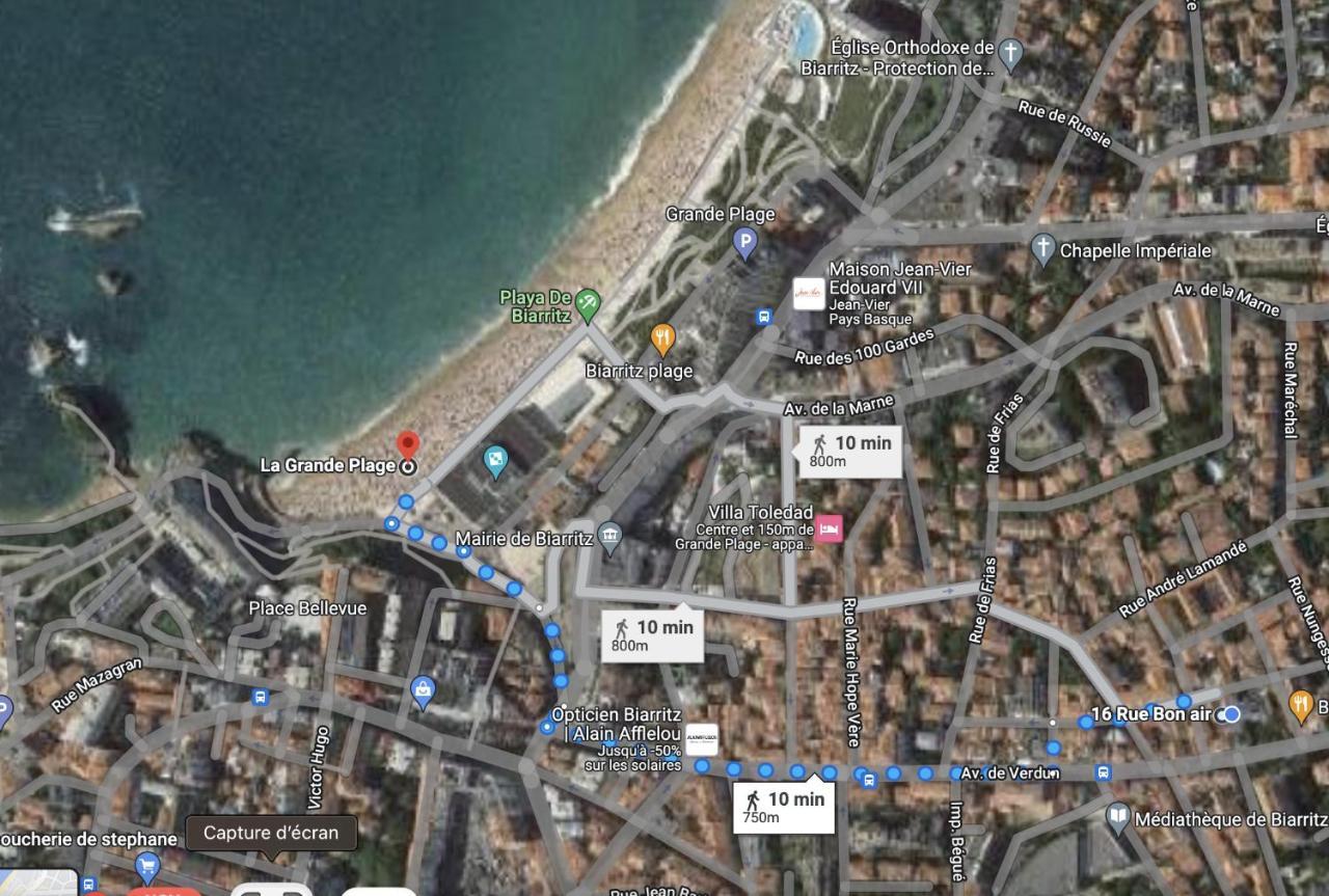 Biarritz Centre, Pres Avenue De Verdun, Cosy Apt 2 Pieces , Salon , Chambre Separe, Rue Tres Calme A 10 Minutes A Pied De La Grande Plage Exterior photo